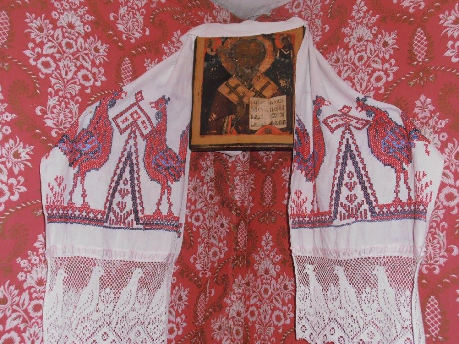 Полотенце льняное, домотканое XIX век.